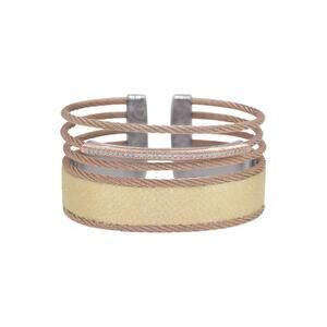 NEW ALOR women's multi strand cuff bangle in carnation